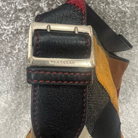 Burberry Multicolor House Canvas and Leather Patchwork Ashby Bucket Bag - Picture 12 of 16